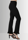 Black Plus Size Crochet Pants with Fringe Hem - Stylish and Comfortable Crochet Pants - RFE Marketing Ventures