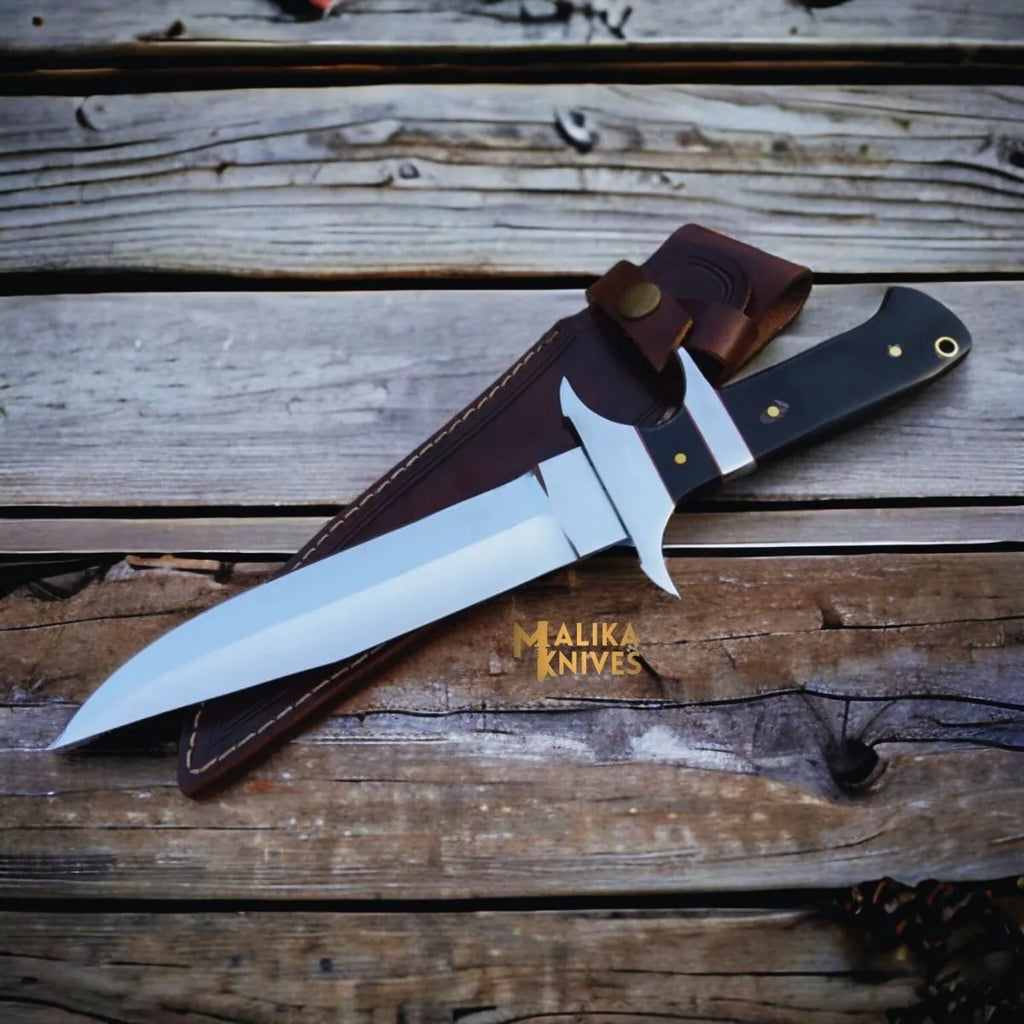 Premium Bowie Knife with Finger Guard - D2 Steel & Micarta Handle - RFE Marketing Ventures