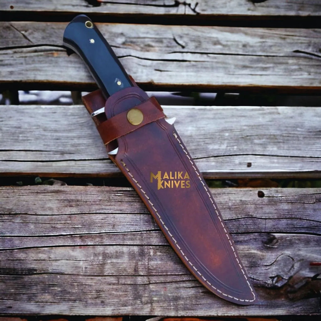 Premium Bowie Knife with Finger Guard - D2 Steel & Micarta Handle - RFE Marketing Ventures
