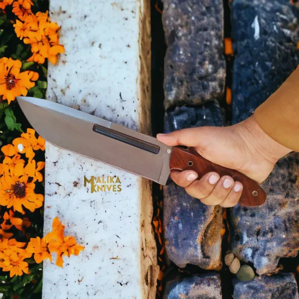 D2 Bowie Knife for Bushcraft | Premium Rosewood Handle & Essential Outdoor Tool - RFE Marketing Ventures