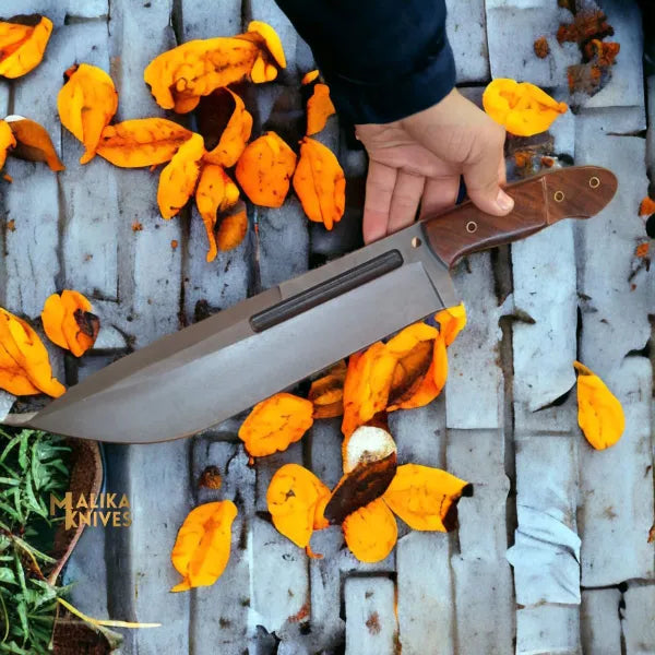 D2 Bowie Knife for Bushcraft | Premium Rosewood Handle & Essential Outdoor Tool - RFE Marketing Ventures