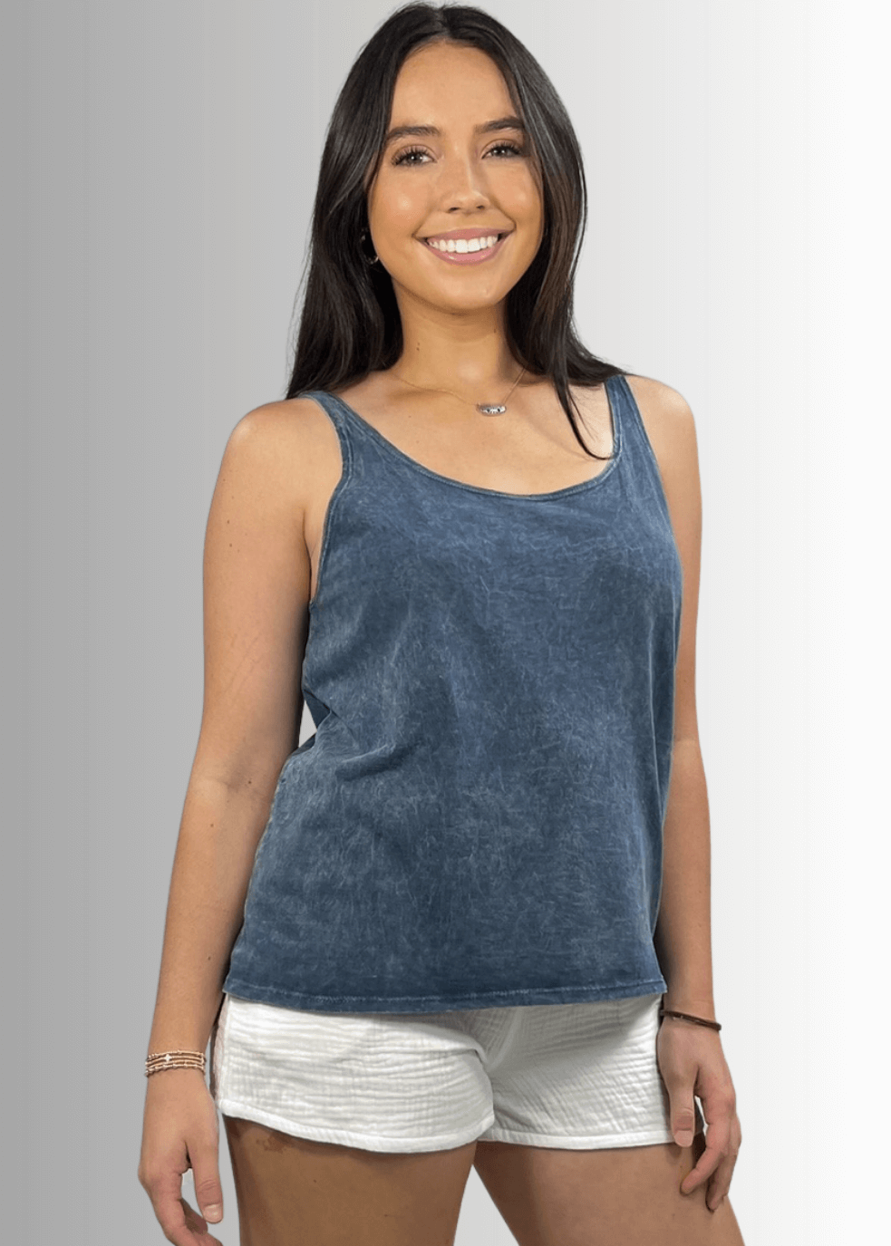 Twenty Four Seven Cotton Tank Top Light Denim