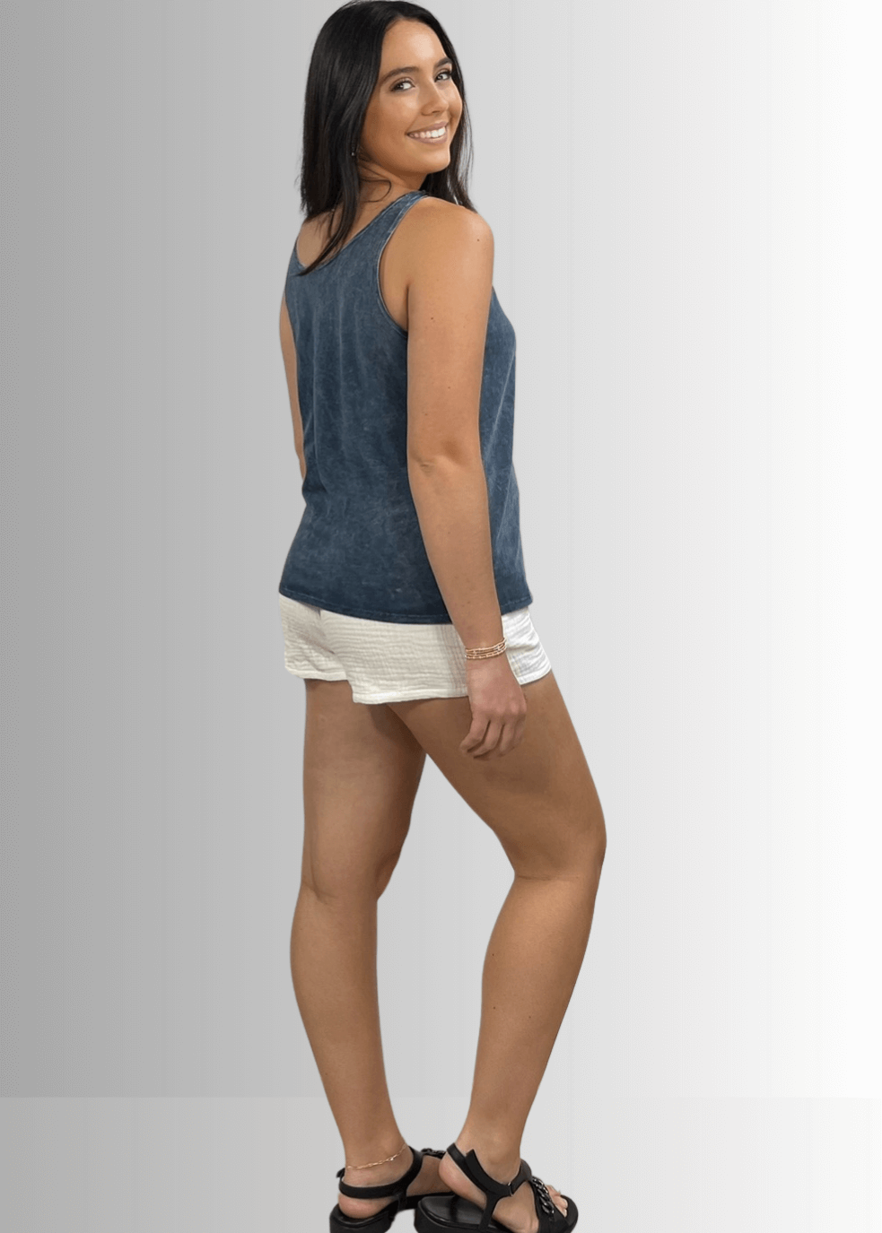 Twenty Four Seven Dark Moss Green Cotton Tank for Everyday Comfort