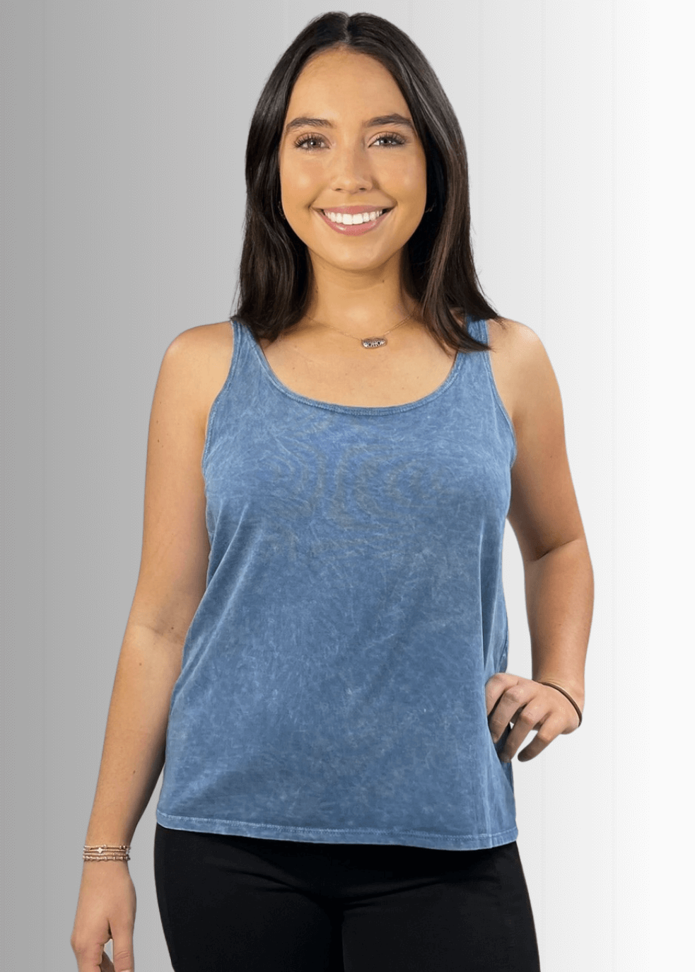 Twenty Four Seven Cotton Tank in Stone - Comfortable Everyday Essential