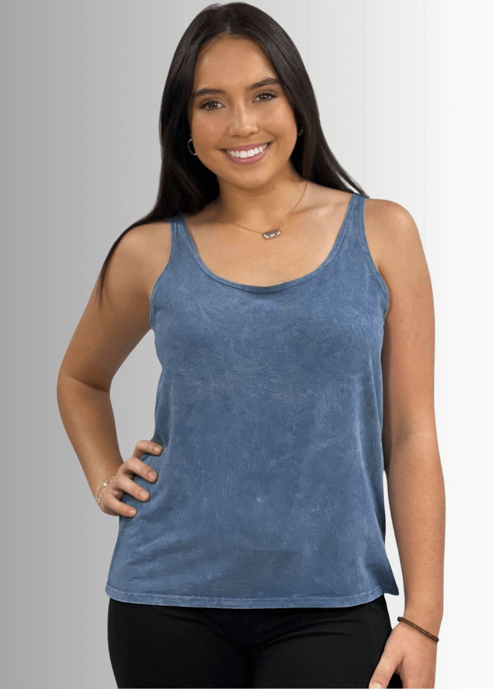 Twenty Four Seven Cotton Tank Top Light Denim