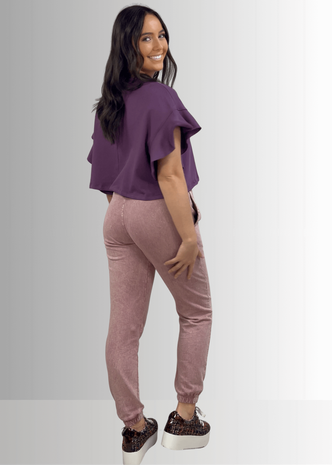 All Day French Terry Pocket Joggers in Dark Ash Grey