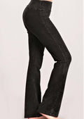 Mineral Washed Bootcut Jeggings with Crochet Detail - Made in USA - RFE Marketing Ventures
