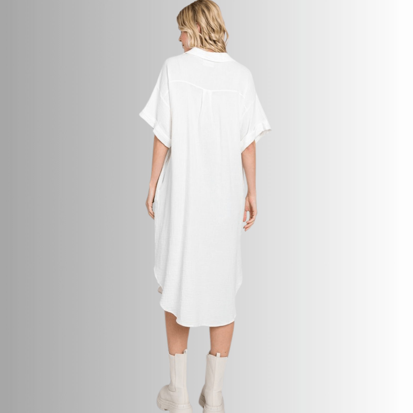 Phoebe Cotton Gauze Shirt Dress for Effortless Style and Comfort