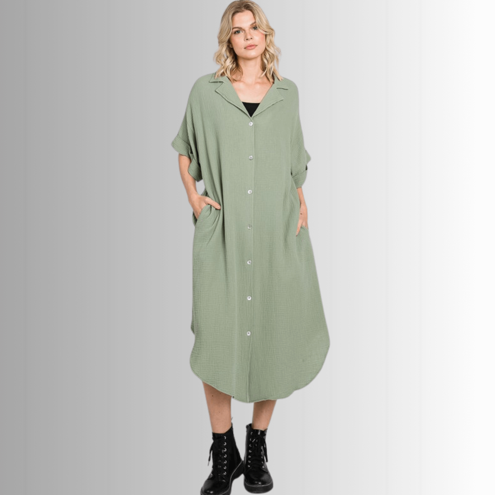 Phoebe Cotton Gauze Shirt Dress - Versatile and Stylish Summer Essential