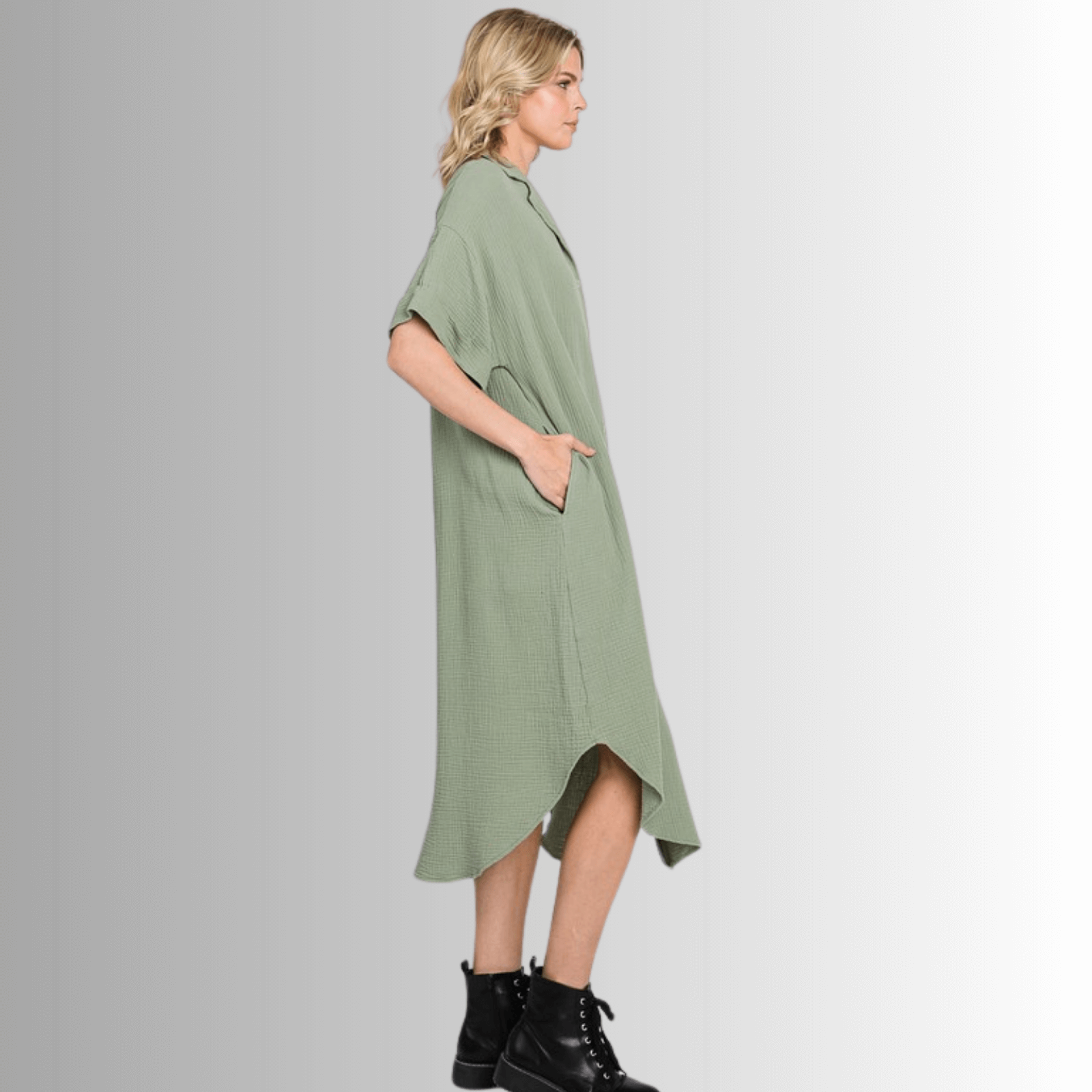 Phoebe Cotton Gauze Shirt Dress for Effortless Style and Comfort