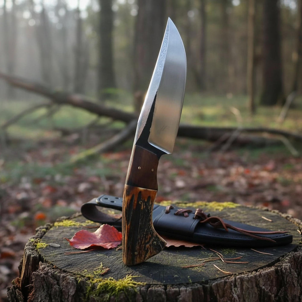 D2 Hunting Knife with Antler Handle - Your Ultimate Outdoor Companion - RFE Marketing Ventures