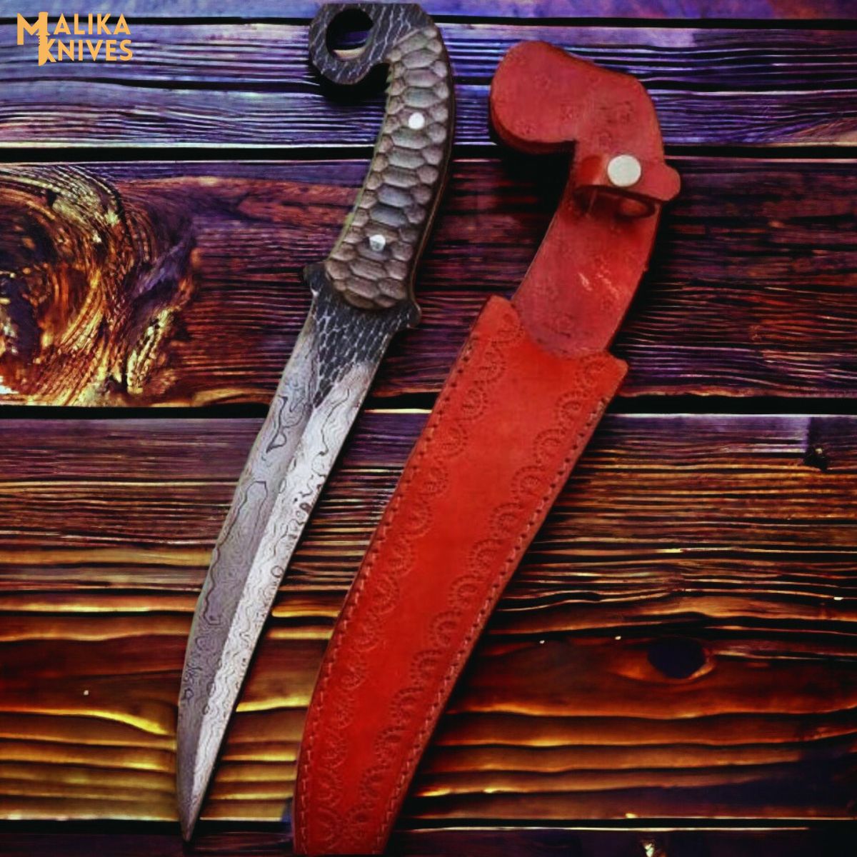 Experience Precision and Durability with the Damascus Ringtail Hunting Knife - RFE Marketing Ventures