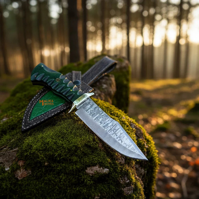 Experience Unmatched Performance with Our Damascus Bowie Hunting Knife - RFE Marketing Ventures