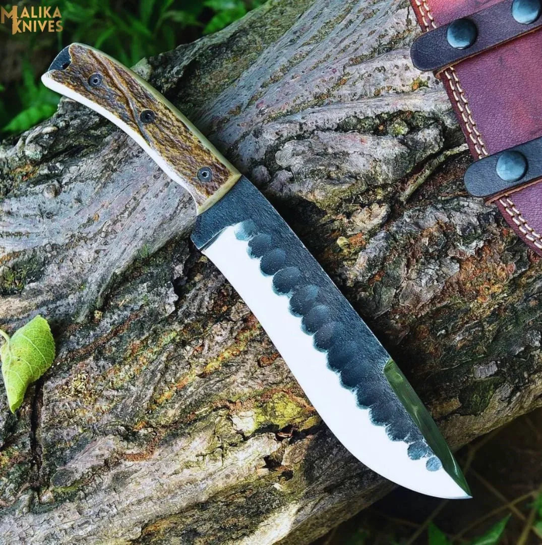 D2 Stag Hunting Knife Full Tang 7 Inch Blade - RFE Marketing Ventures
