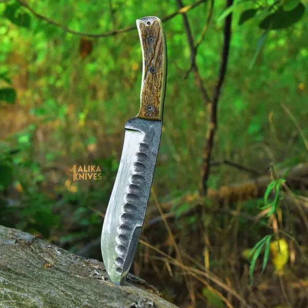 D2 Stag Hunting Knife Full Tang 7 Inch Blade - RFE Marketing Ventures