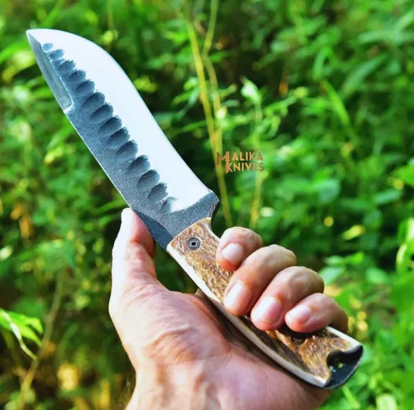 D2 Stag Hunting Knife Full Tang 7 Inch Blade - RFE Marketing Ventures