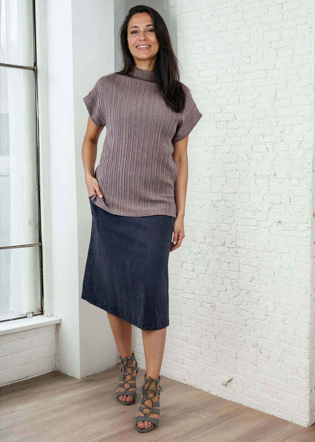 Alyssa Versatile Pink Denim Skirt - Perfect for Every Occasion