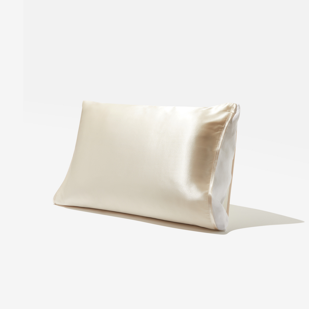 Golden Tan Satin Pillow Sleeve for Luxurious Sleep and Hair Care