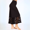 Black Lace Hem Wide Leg Plus Size Pants Made in USA - RFE Marketing Ventures