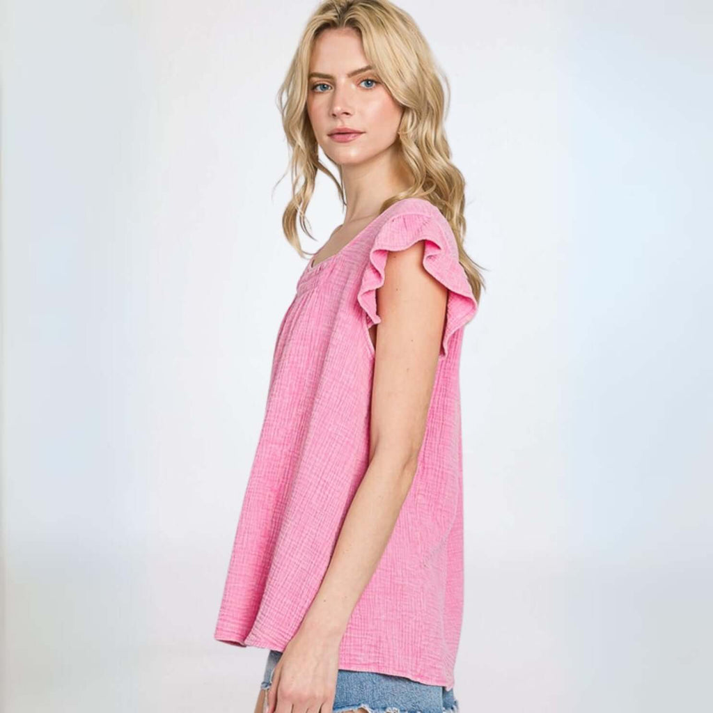 Absolute Comfort Cotton Gauze Top Made in USA