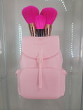 Adorable Pink Backpack Makeup Brush Holder - Stylish Organizer for Glam Lovers - RFE Marketing Ventures