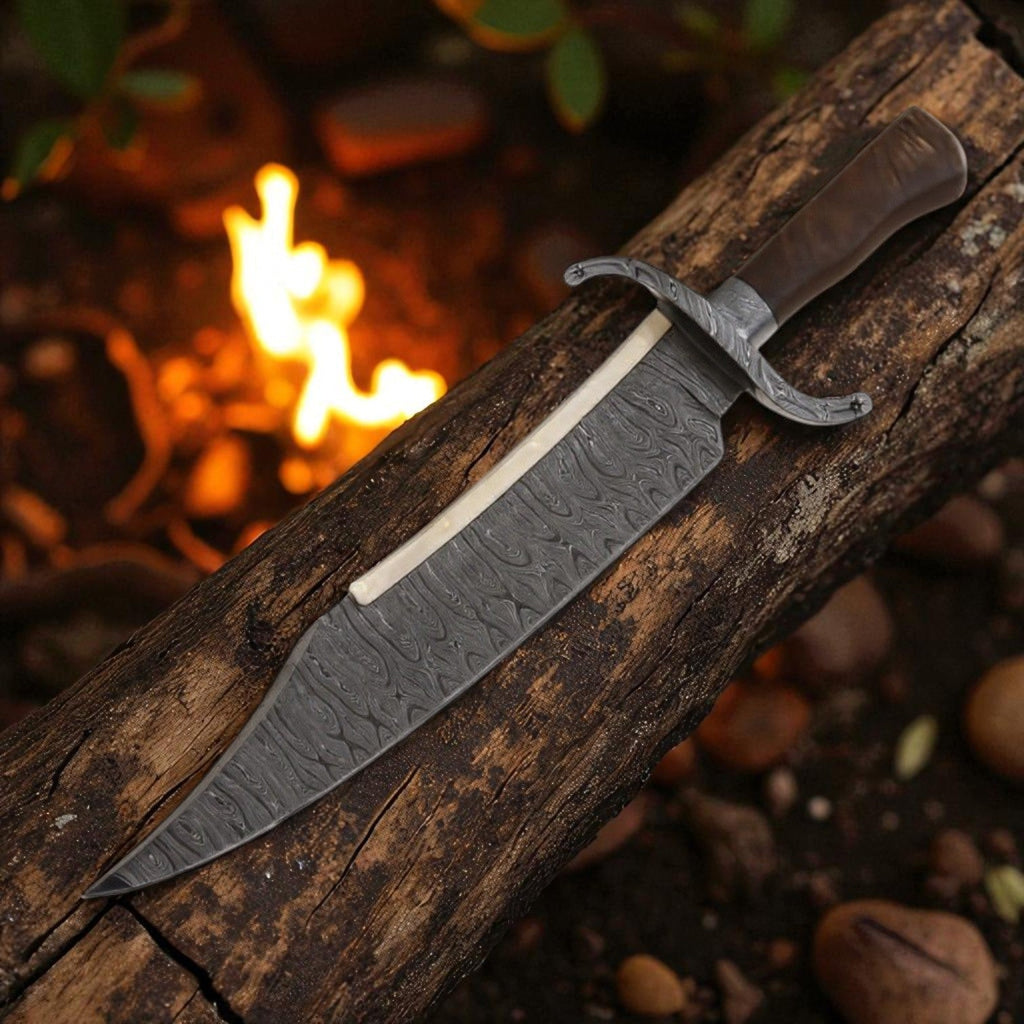 Handmade Bowie Knife – Alamo Musso Damascus Steel Craftsmanship - RFE Marketing Ventures