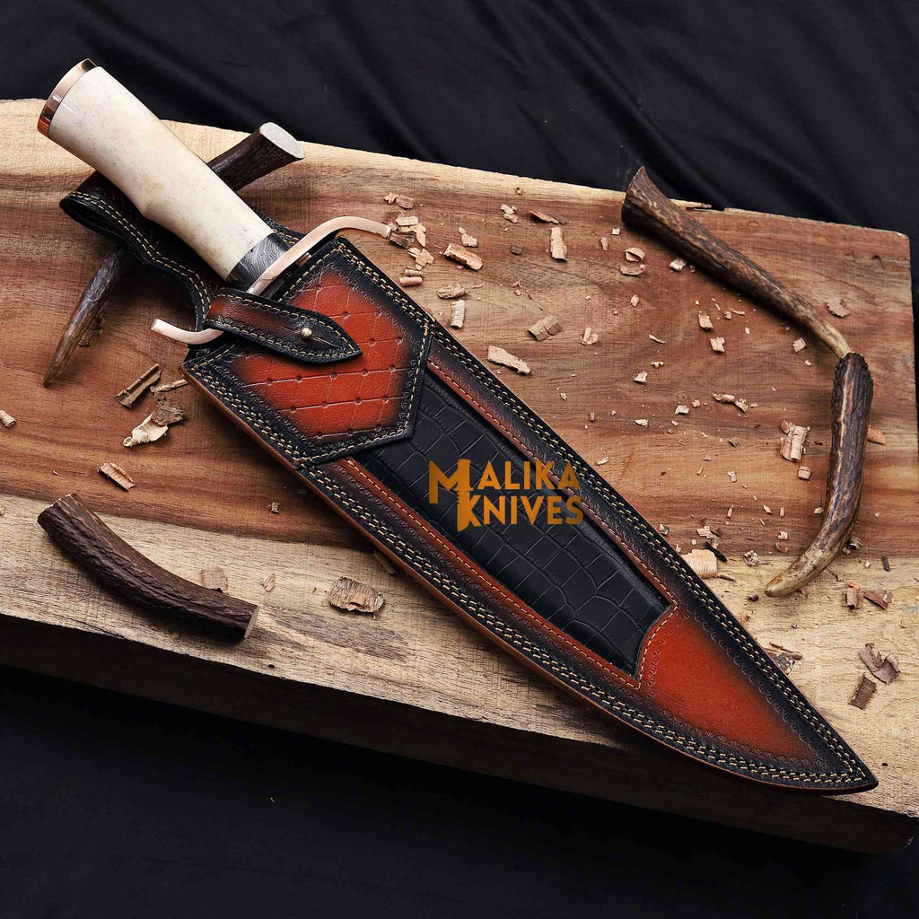 Experience the Craftsmanship of the Copper Damascus Alamo Musso Bowie Knife - RFE Marketing Ventures