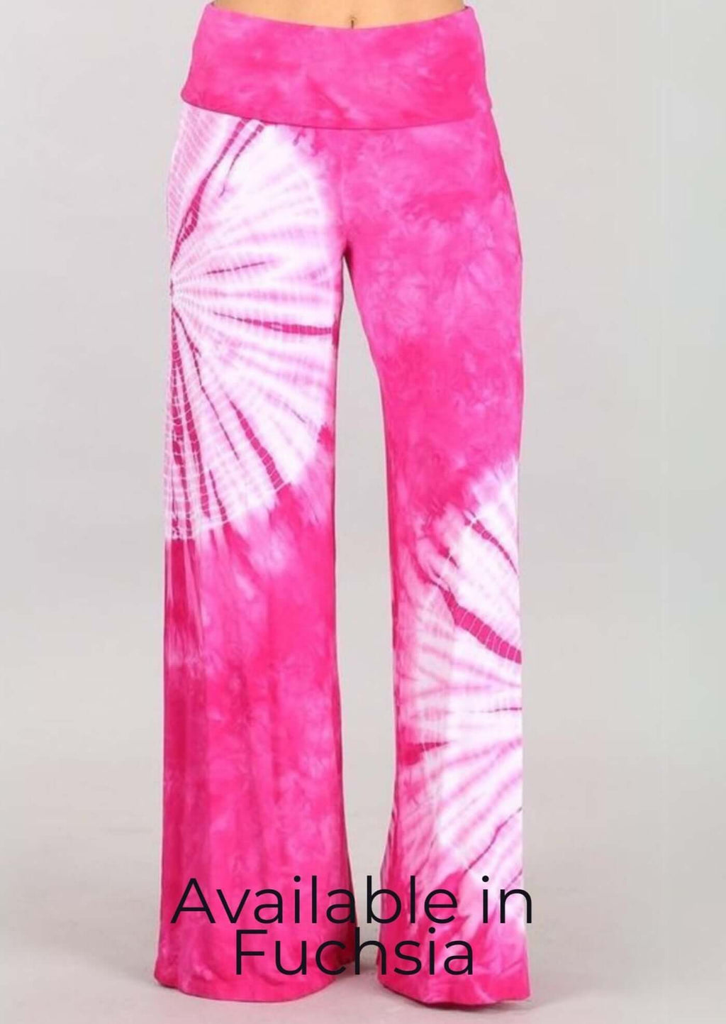 Nautical Navy Tie Dye Palazzo Pants for Women, Made in USA