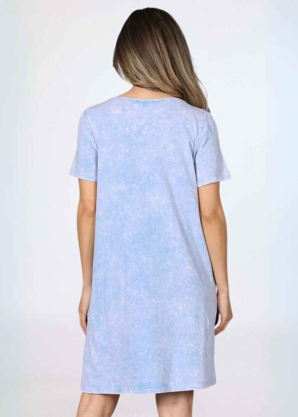 Easy Going Casual Cotton Dress with Short Sleeves - Perfect Everyday Style