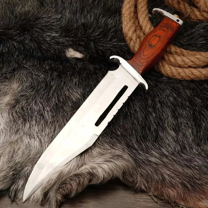 Rambo Bowie Knife D2 Steel Blade - Collectible - RFE Marketing Ventures
