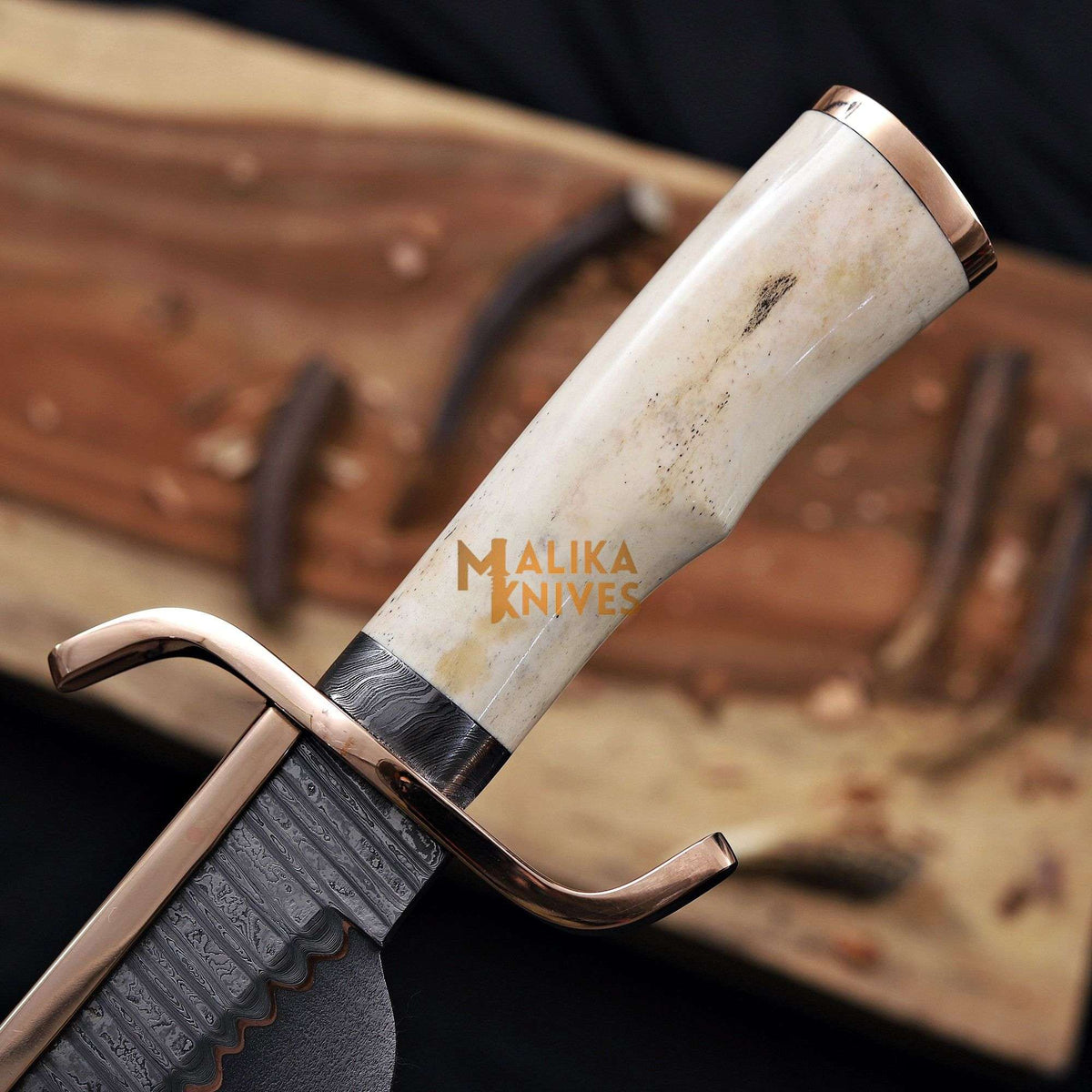 Experience the Craftsmanship of the Copper Damascus Alamo Musso Bowie Knife - RFE Marketing Ventures