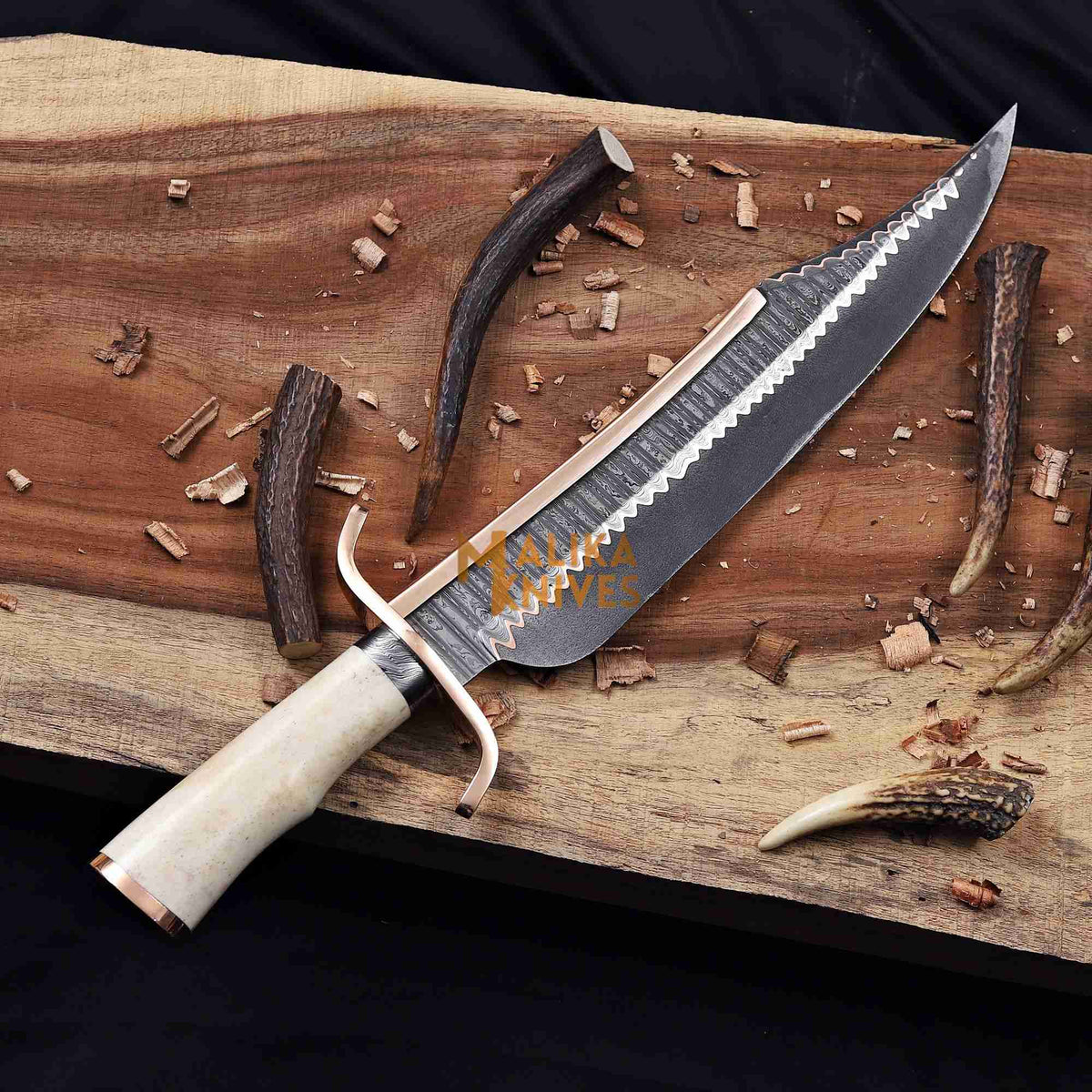 Experience the Craftsmanship of the Copper Damascus Alamo Musso Bowie Knife - RFE Marketing Ventures