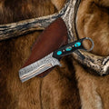 Bull Cutter Knife with Copper Damascus: A Rugged Tool for Every Rancher
