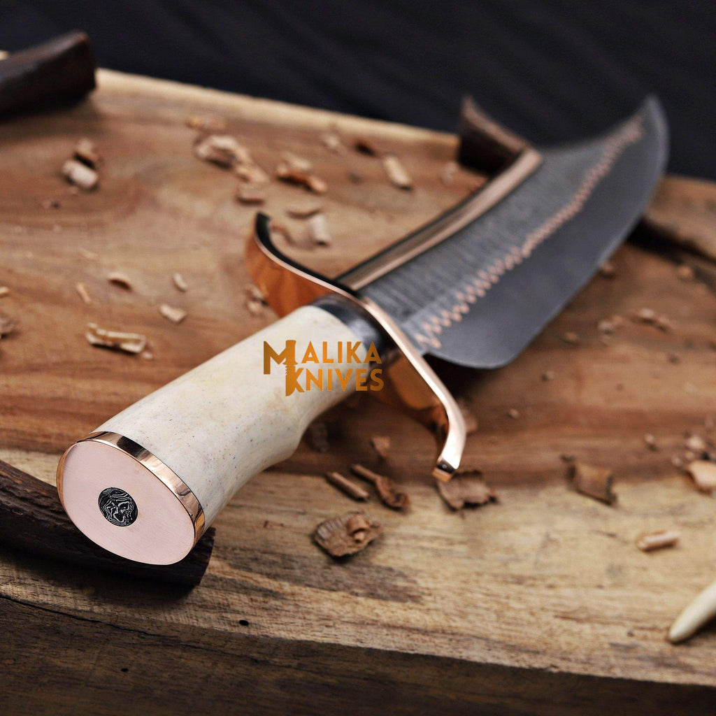 Experience the Craftsmanship of the Copper Damascus Alamo Musso Bowie Knife - RFE Marketing Ventures