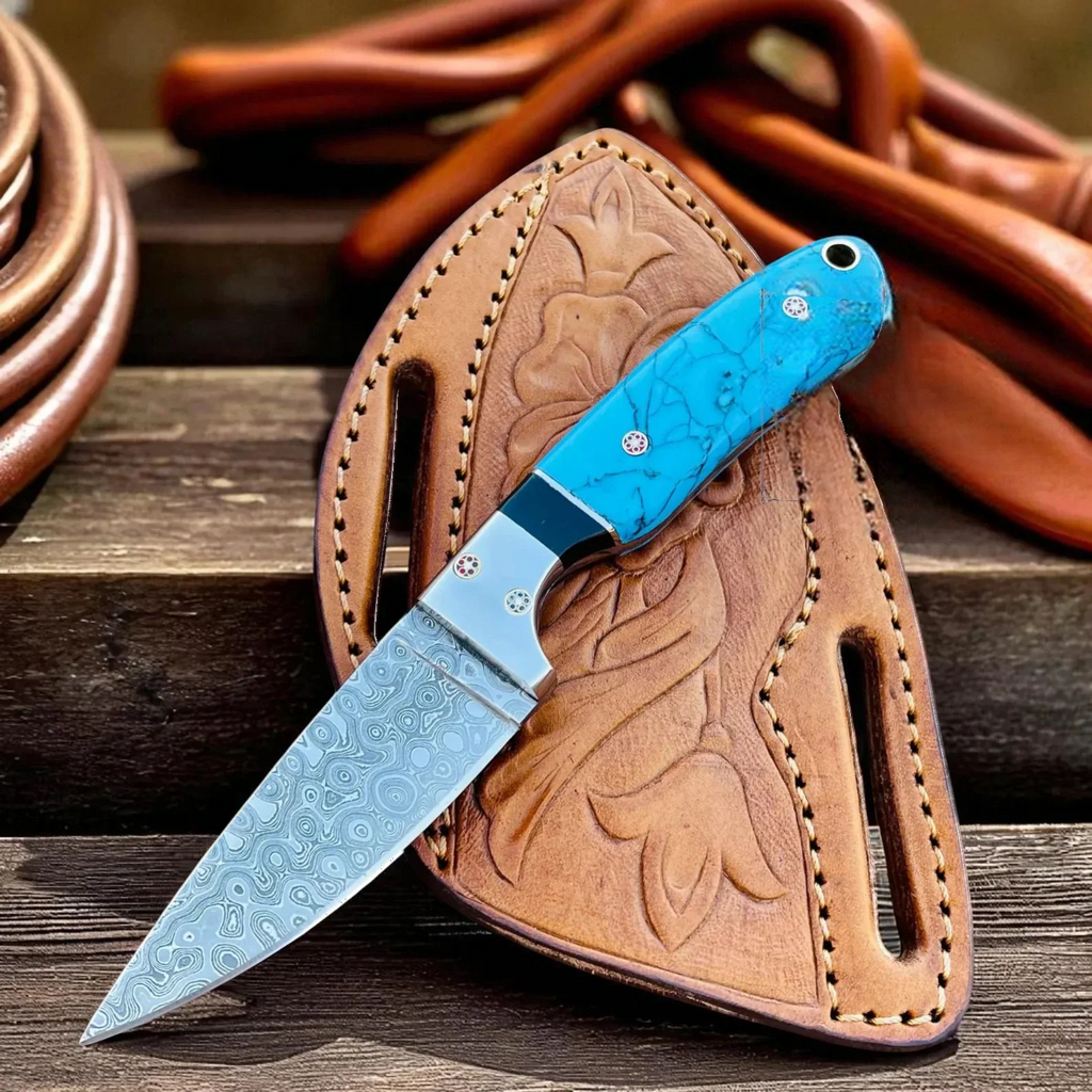 Cowboy Hunting Knife Damascus Steel - Your Ultimate Outdoor Companion - RFE Marketing Ventures