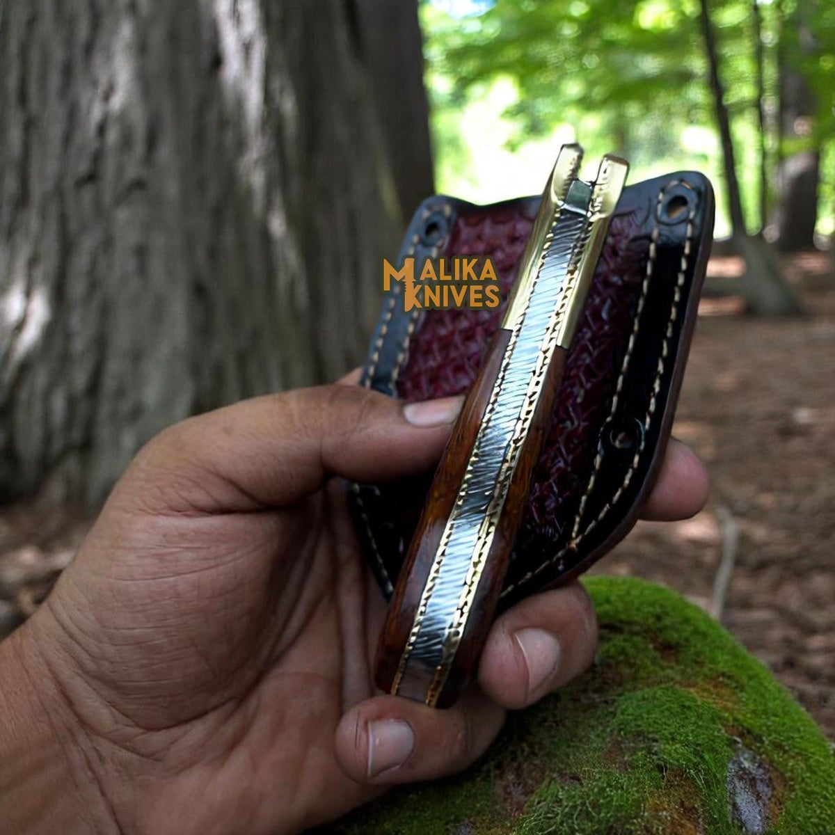 Custom Damascus Steel Folding Knife – Handcrafted Elegance and Utility - RFE Marketing Ventures
