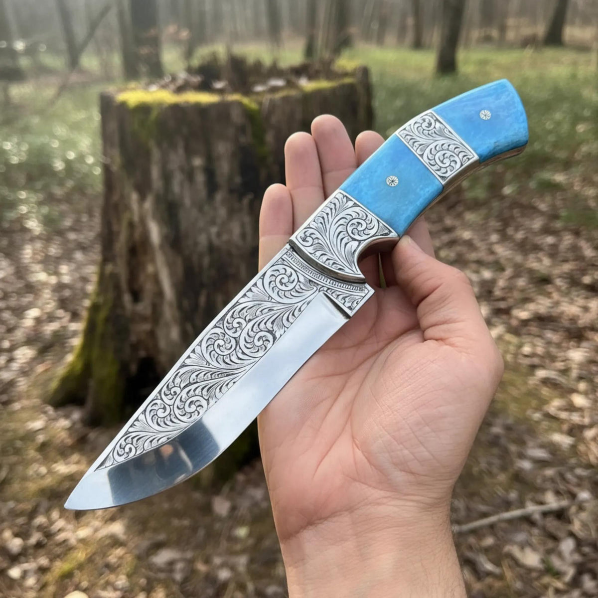 Hand Engraved D2 Hunting Knife - Elevate Your Hunting Experience - RFE Marketing Ventures