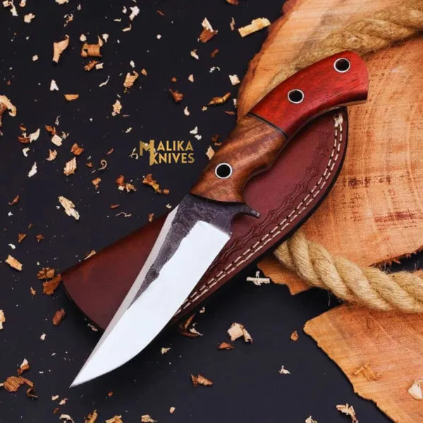 D2 Hunting Knife with Rose-Pakka Wood: Precision Meets Durability - RFE Marketing Ventures