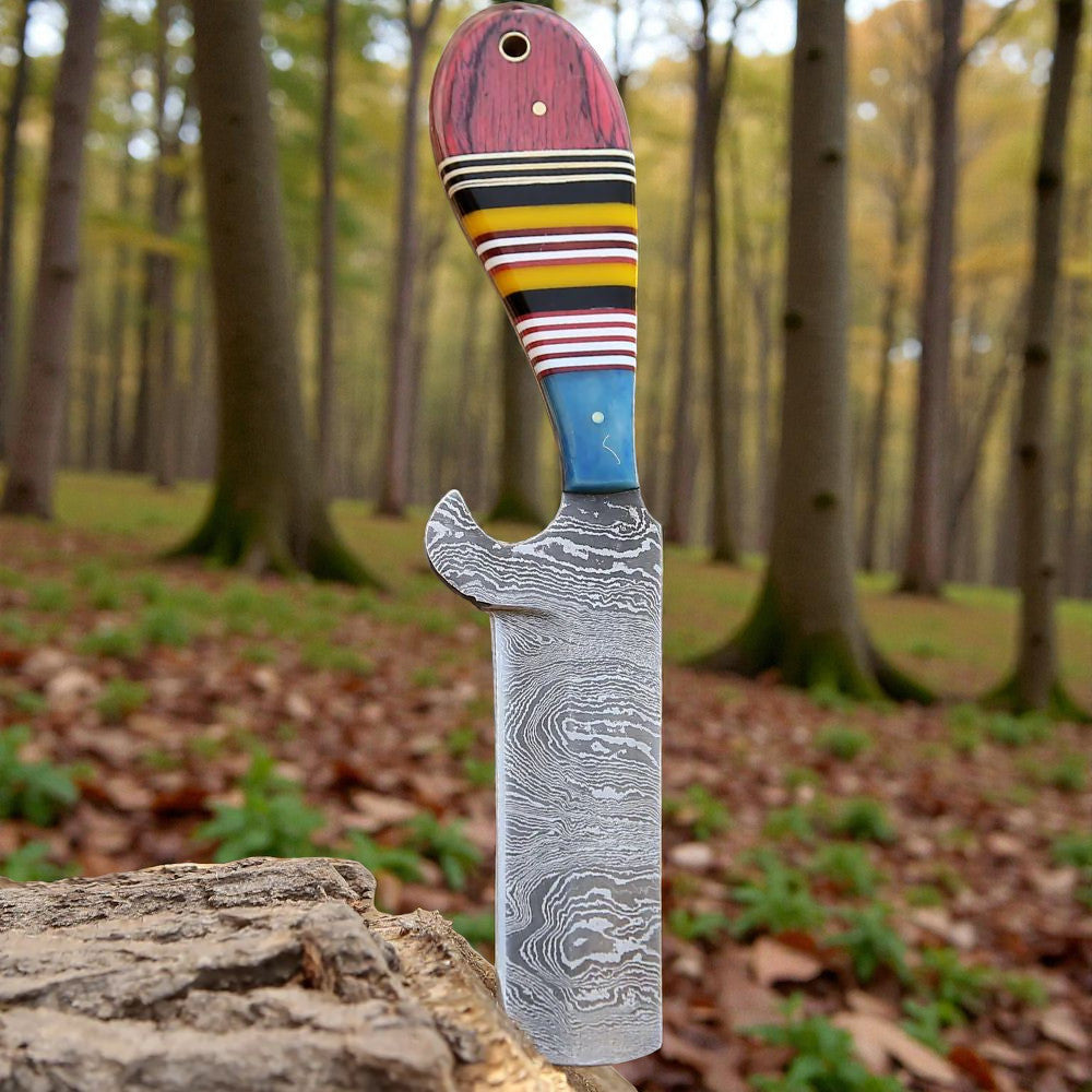 Premium Damascus Bull Cutter Knife: The Ultimate Cowboy Companion - RFE Marketing Ventures