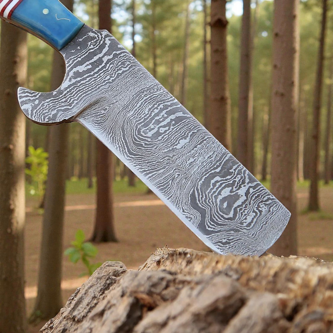 Premium Damascus Bull Cutter Knife: The Ultimate Cowboy Companion - RFE Marketing Ventures
