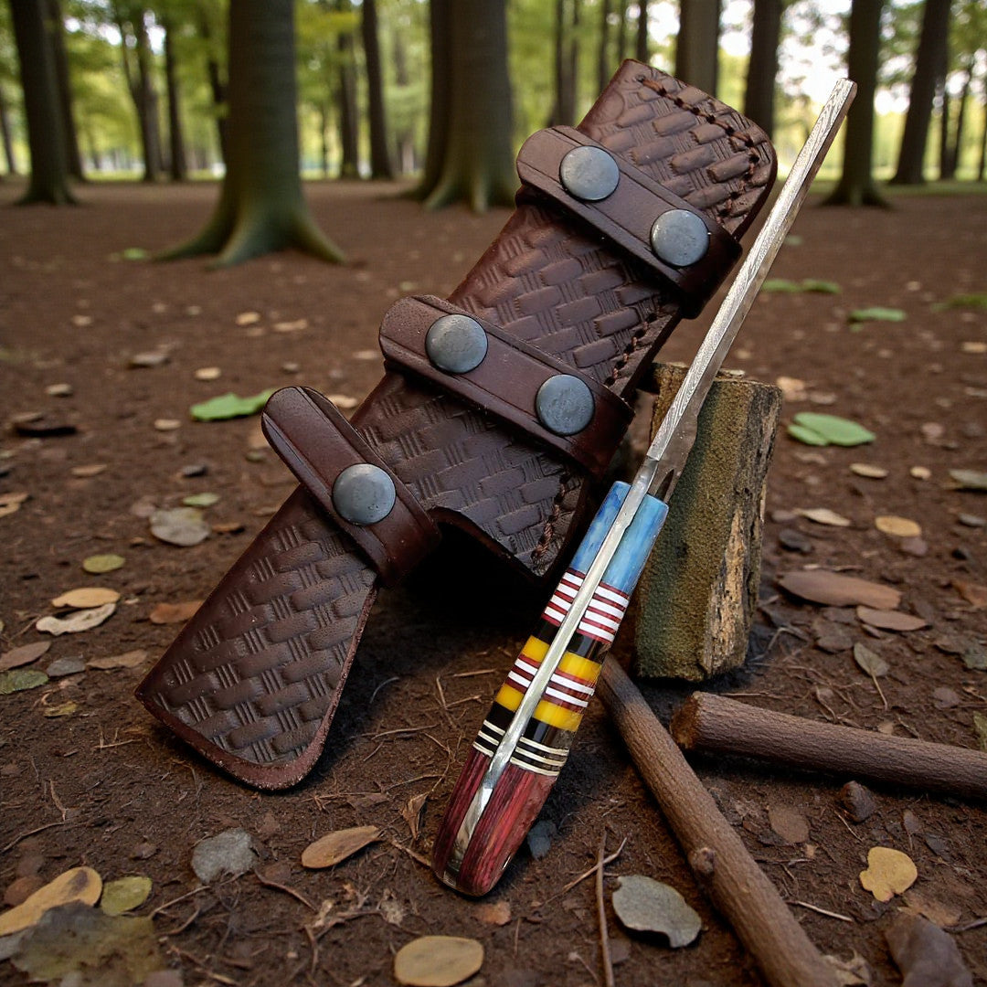 Premium Damascus Bull Cutter Knife: The Ultimate Cowboy Companion - RFE Marketing Ventures