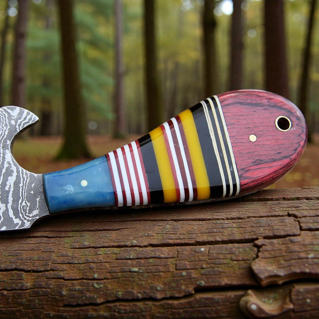 Premium Damascus Bull Cutter Knife: The Ultimate Cowboy Companion - RFE Marketing Ventures