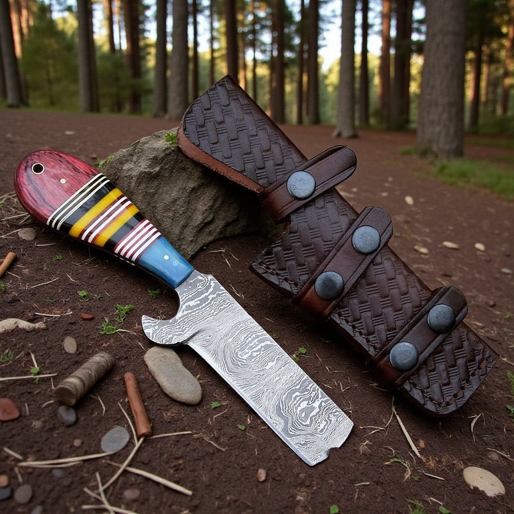Premium Damascus Bull Cutter Knife: The Ultimate Cowboy Companion - RFE Marketing Ventures