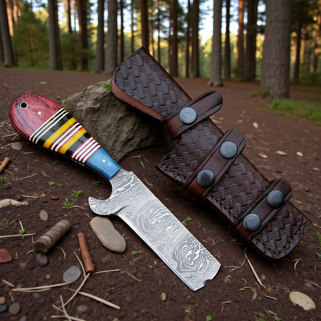 Premium Damascus Bull Cutter Knife: The Ultimate Cowboy Companion - RFE Marketing Ventures