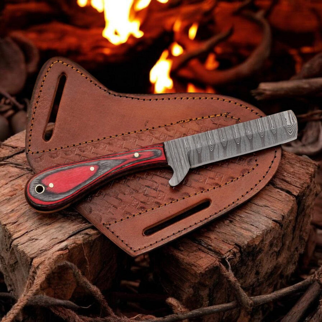 Experience Superior Craftsmanship with the Damascus Cowboy Bull Cutter Knife - RFE Marketing Ventures