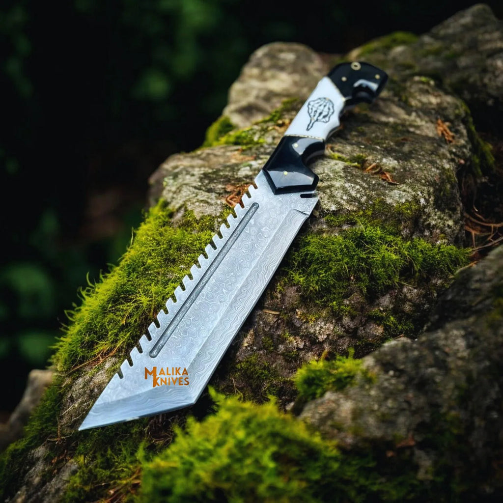 Experience the Power of the Damascus Tracker Bowie Knife for Outdoor Adventures - RFE Marketing Ventures
