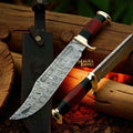 Damascus Dundee Bowie Knife – Exquisite Craftsmanship Meets Timeless Utility