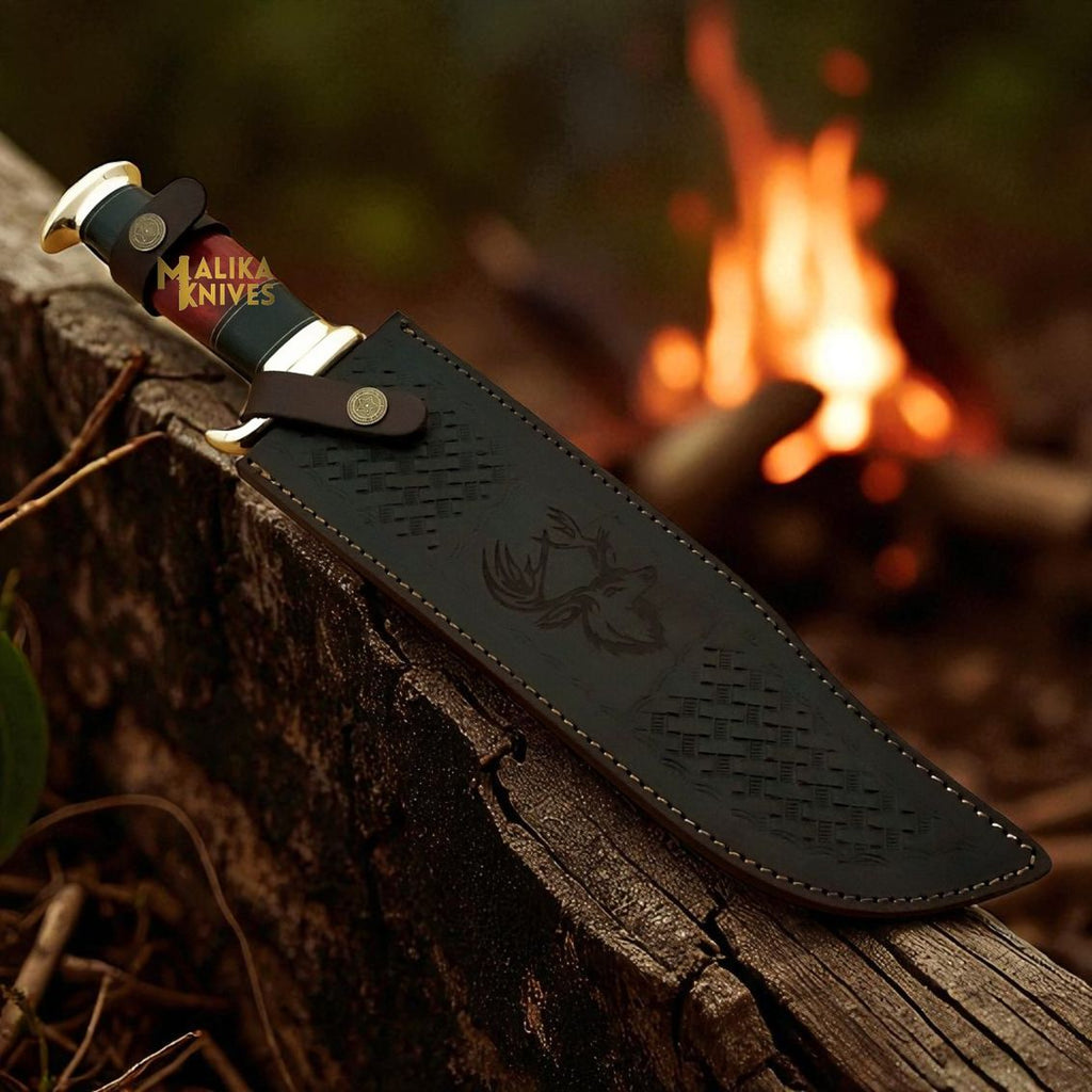 Damascus Dundee Bowie Knife – Exquisite Craftsmanship Meets Timeless Utility - RFE Marketing Ventures
