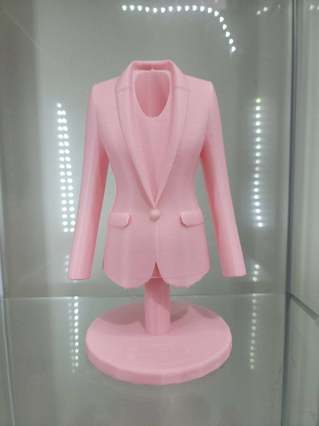 Elegant Pink Blazer Brush Holder - RFE Marketing Ventures