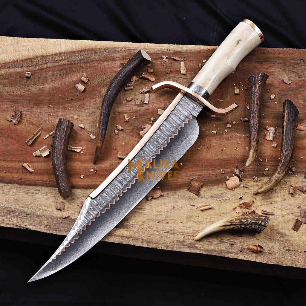 Experience the Craftsmanship of the Copper Damascus Alamo Musso Bowie Knife - RFE Marketing Ventures